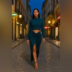 NWT Shein 2 piece wrap skirt set NWT​​​​​